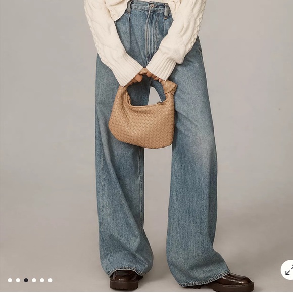 NWOT Knotted Woven Handbag - Picture 3 of 3